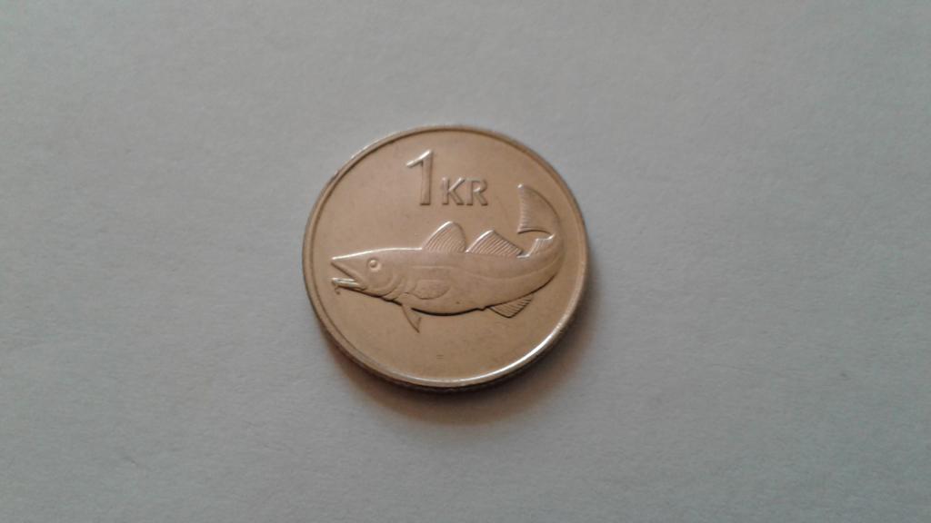 Исландия. 1 крона 2007 г.