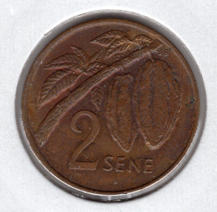 2 сене - Западное Самоа - 1974 - KM#13