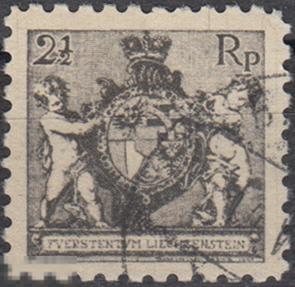 1921 Лихтенштейн Стандарт Герб № 46А гаш. 65 евро