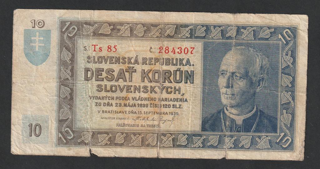 Словакия, 10 крон 1939 года