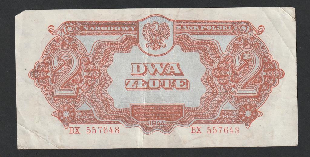 Польша, 2 злотых 1944 года
