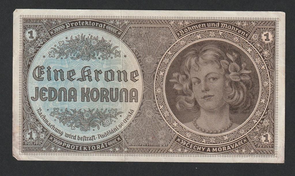 Богемия и Моравия, 1 крона 1940 года