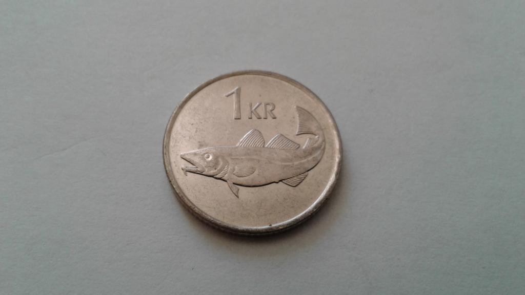 Исландия. 1 крона 1991 г.  №2