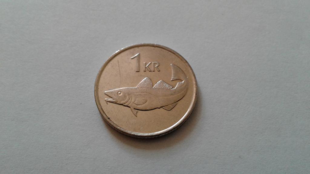 Исландия. 1 крона 1991 г.