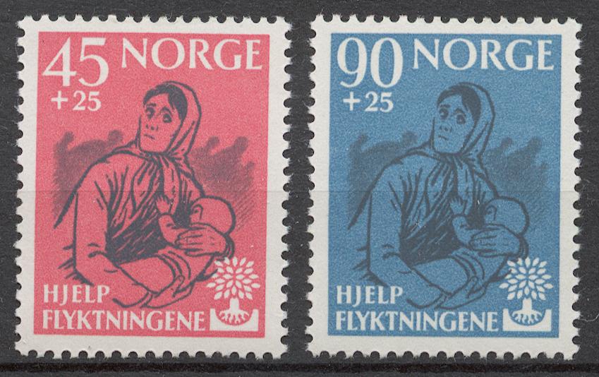 Норвегия 1960 Mi# 442-43** ГОД БЕЖЕНЦЕВ