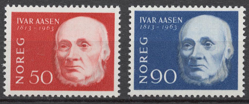 Норвегия 1963 Mi# 496-97** И.ОСЕН, ФИЛОЛОГ И ПОЭТ