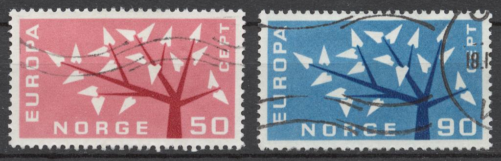 Норвегия 1962 Mi# 476-77 ЕВРОПА СЕПТ 62