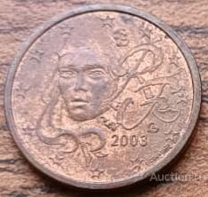 Франция 1 евро цент  2003 г.