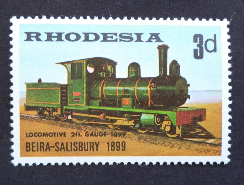 Родезия  1969 г.  Паровоз  3d. **   Л.31