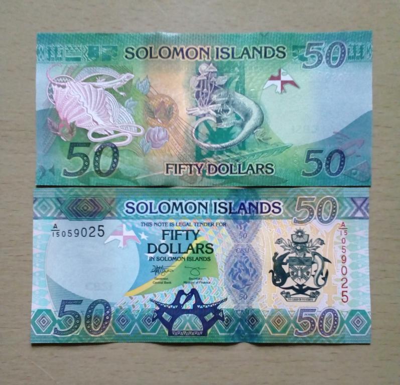 Соломоновы острова 50 долларов пресс unc