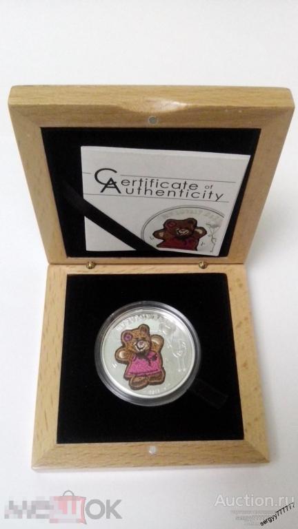 Монета Плюшевый мишка серебро