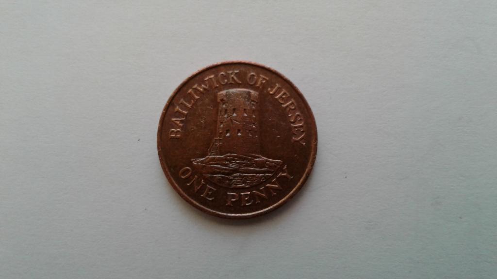 Джерси - коронное владение британской короны.  1 пенни 1989 г.