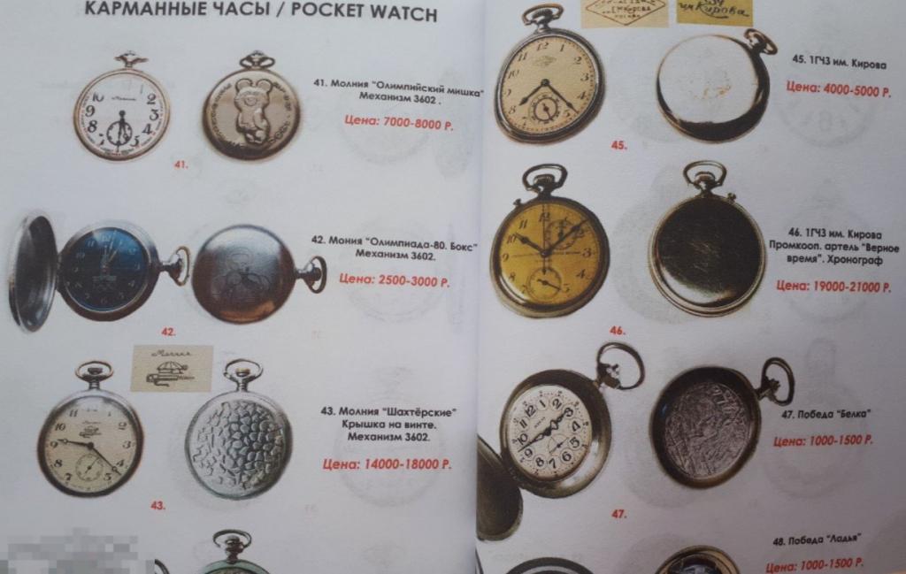 Каталог Часы СССР Наручные и карманные Кн
