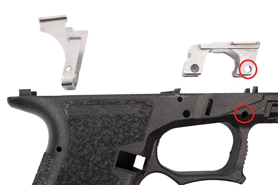Замыкающий блок с направляющей для пистолетов Глок . Locking block Polymer80