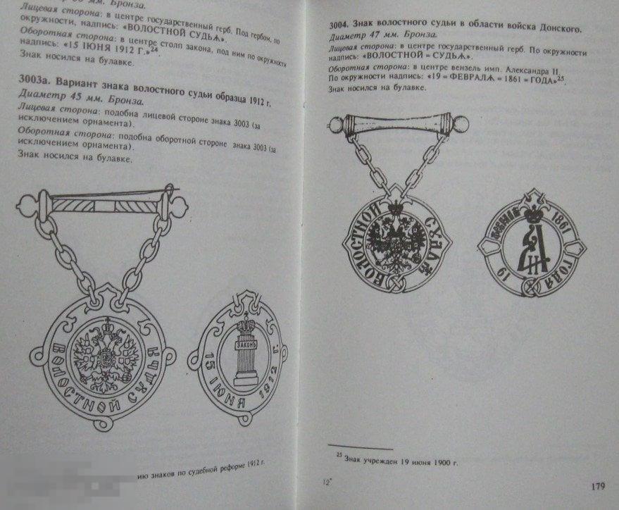 Каталог Должностные знаки Российской империи Кн