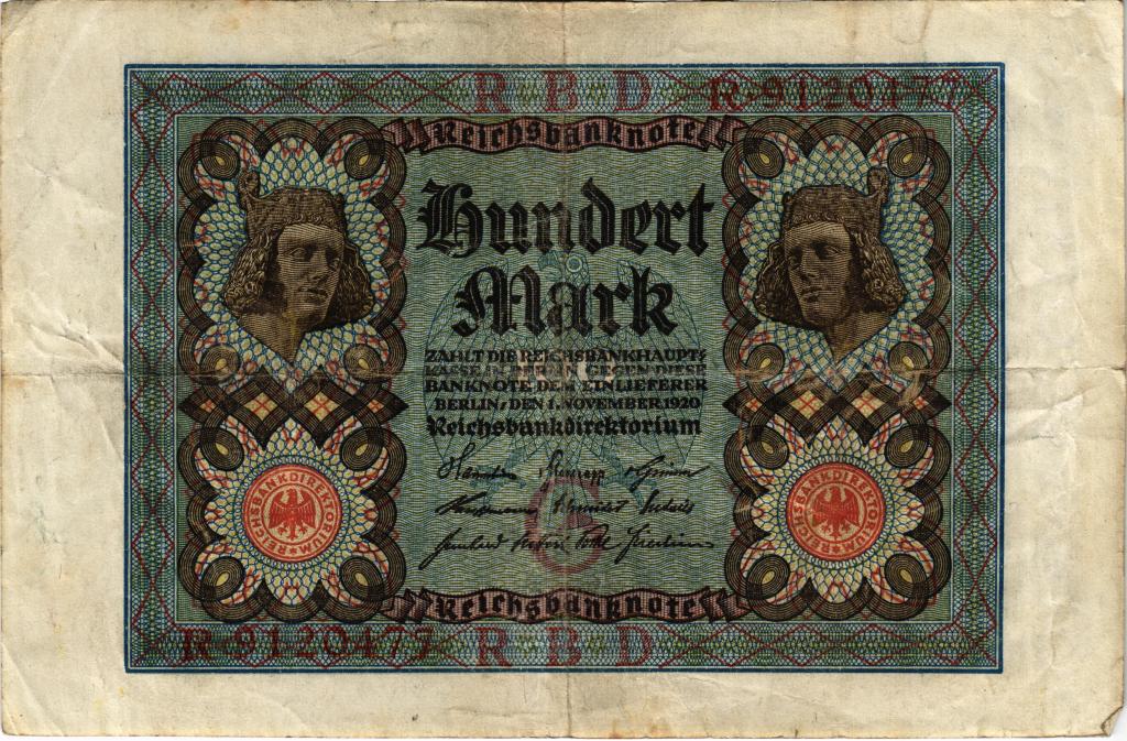 100 марок 1920 года Германия 