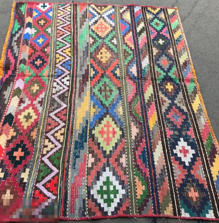 Старинный восточный ковер. Дагестанский сумах (килим). Кавказский ковер 160 х 120 см