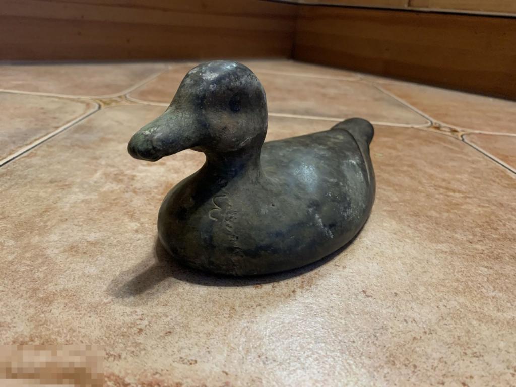 Утка резиновая винтажная охотничья подсадная (приманка, манок). Чучело муляж утки. Охота