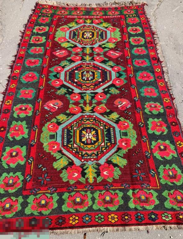 Старинный восточный ковер. Дагестанский сумах (килим). Кавказский ковер. 270 х 150 см