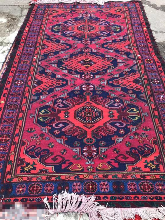 Старинный восточный ковер сумах (килим). Кавказский ковер 310 х 185 см