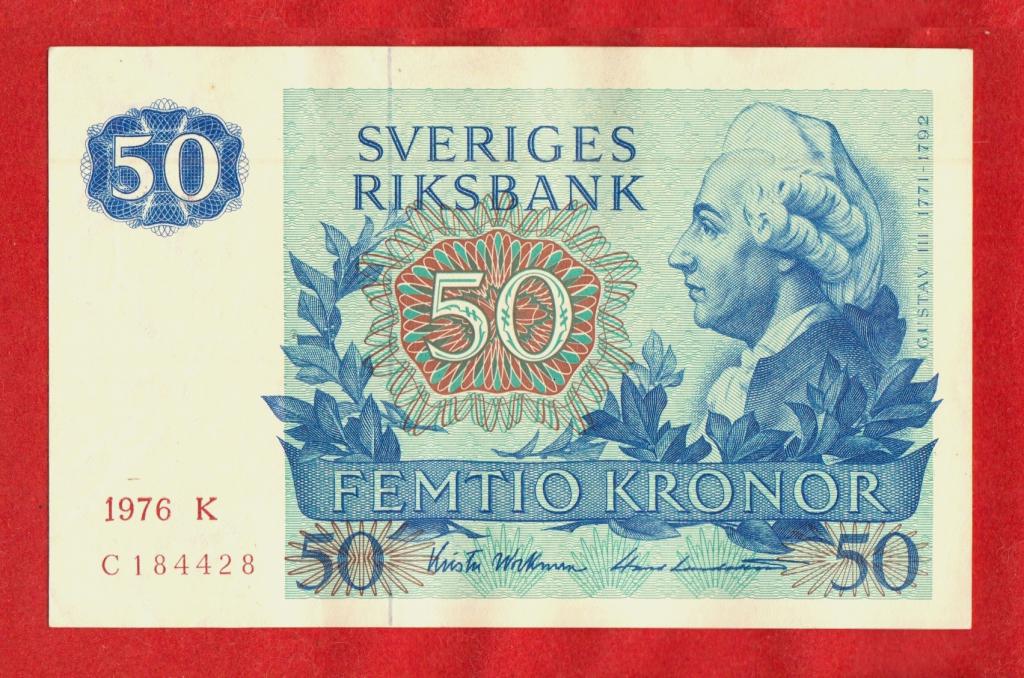 Швеция, 50 крон, 1976, aUNC – БЕЗ СГИБА, K № C 184428