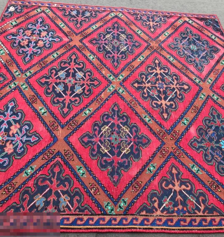 Старинный восточный ковер. Дагестанский сумах (килим). Кавказский ковер 190 х 180 см