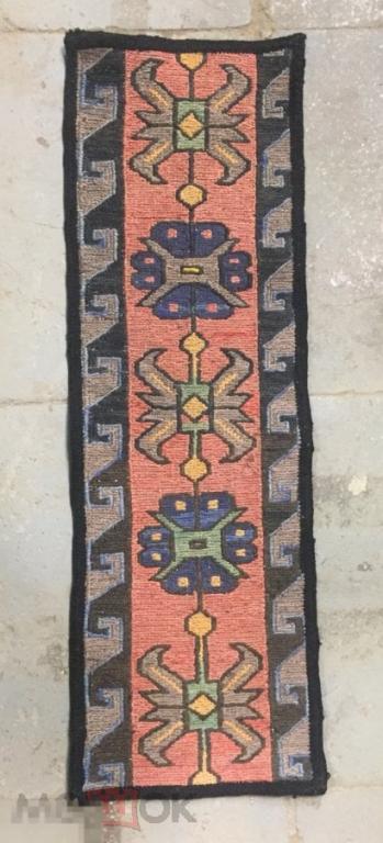 Старинный восточный ковер. Дагестанский сумах (килим). Кавказский ковер 78 х 25 см