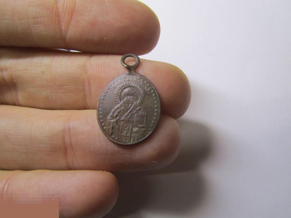 Иконка дореволюционная Святой Николай Чудотворец/Богоматерь