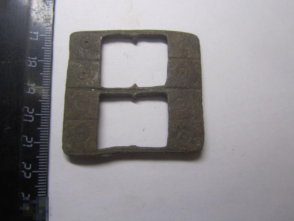 Бронзовая пряжка с орнаментом 18-19 век