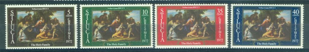 Сент Люсия 1972 г. серия Рождество Живопись Святое семейство негашеная**