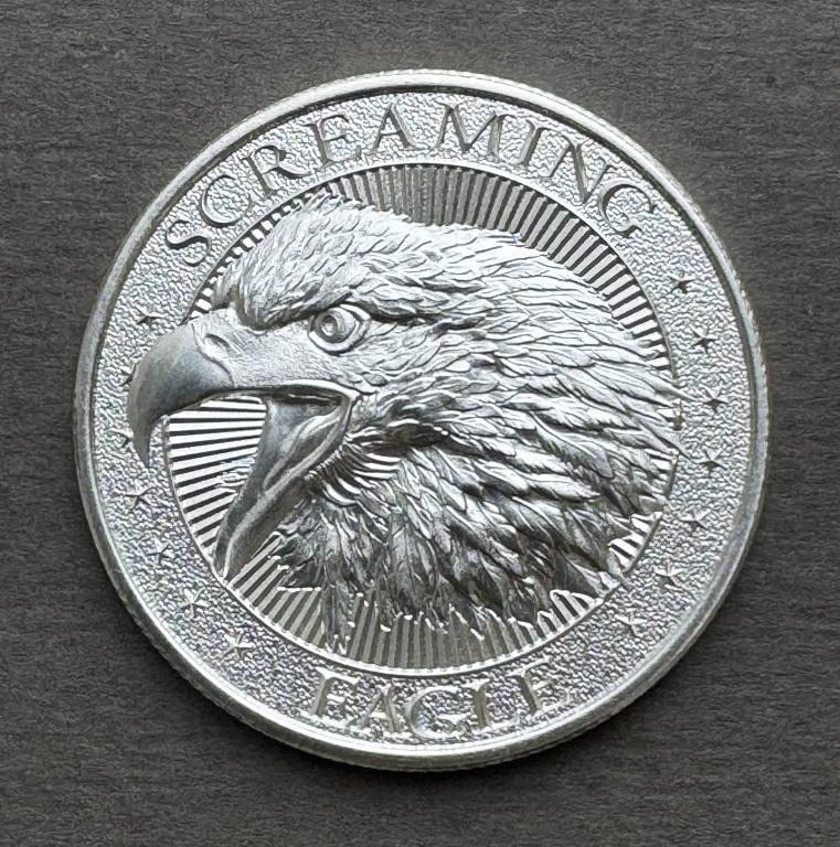 США 2024 Раунд Кричащий Орел Серебро 999, 31,1гр.