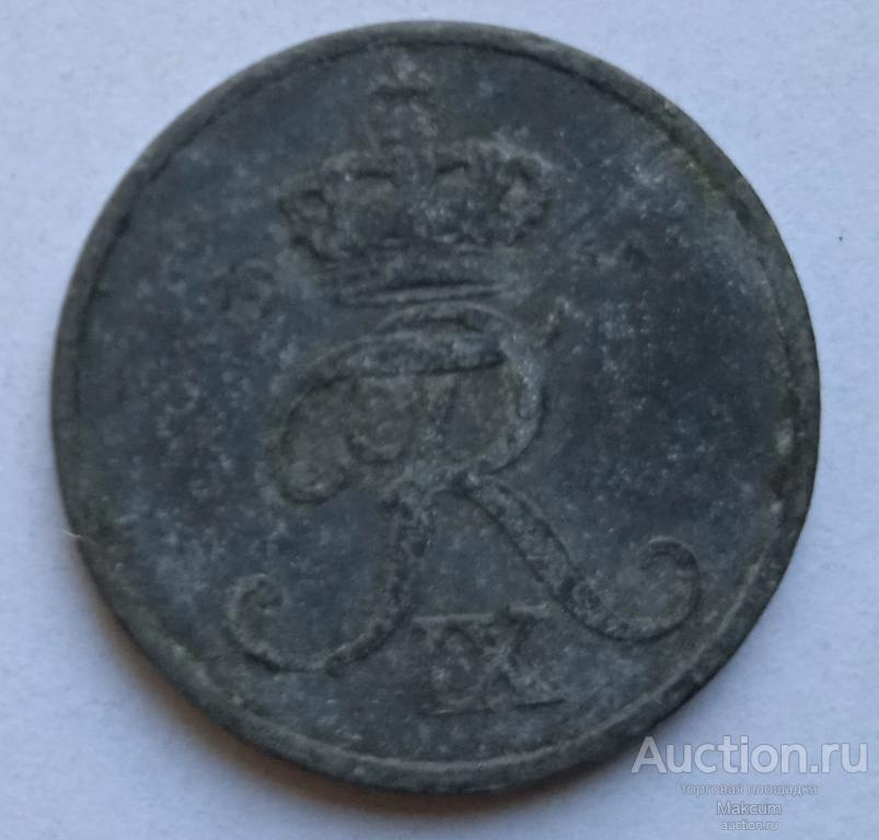Дания 1 эре .1954 г . Король Фредерик IX .