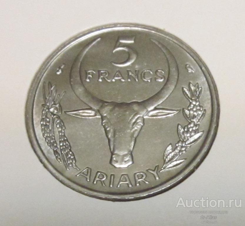 Мадагаскар 5 франков 1966 UNC 7773
