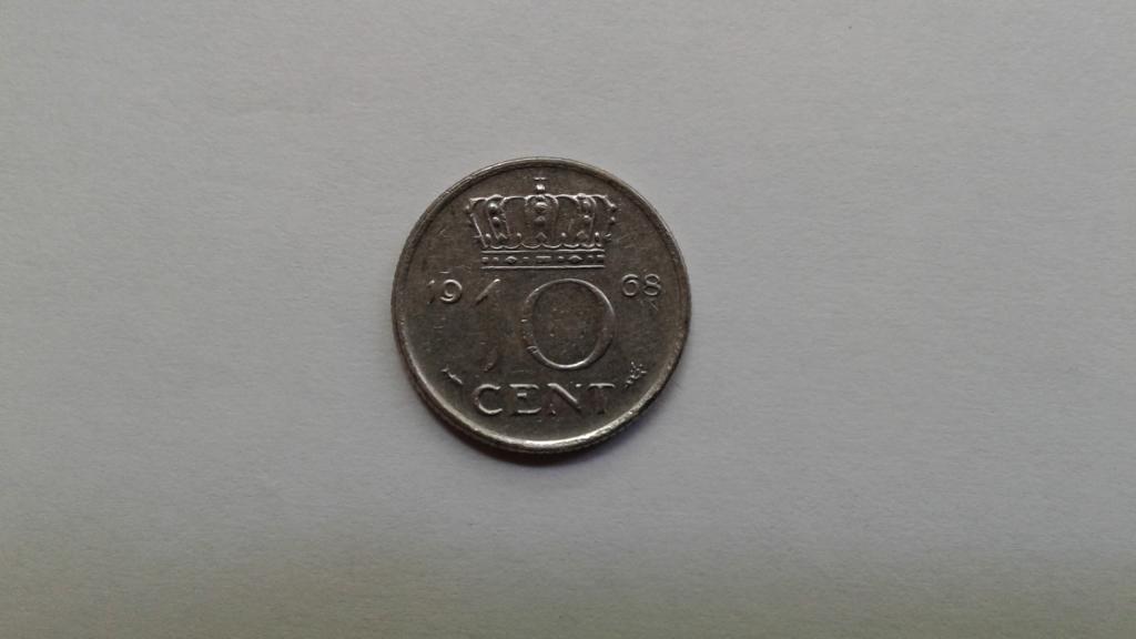 Нидерланды. 10 центов 1968 г.  #2