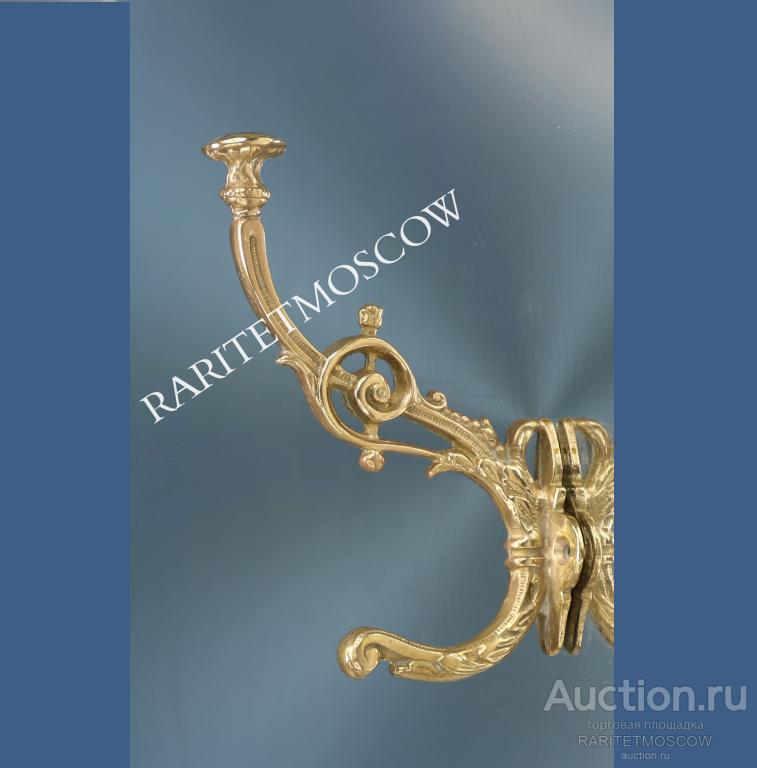Крючок старинный антикварный вешалка бронза латунь Германия 3