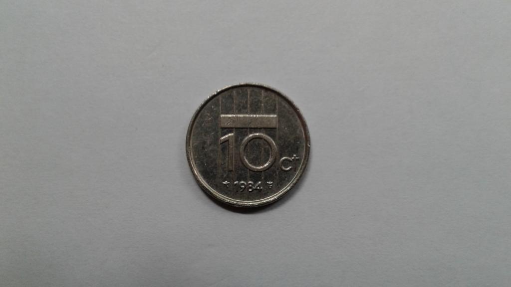 Нидерланды. 10 центов 1984 г.