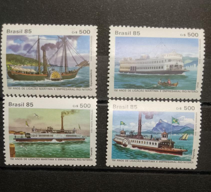 Бразилия 1985г. Пароходы 4 марки
