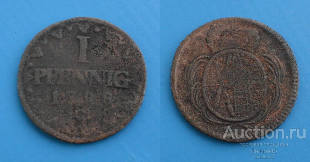 Саксония 1 пфенниг 1788г