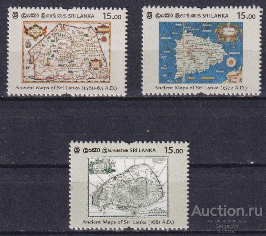 lk1912-2 Шри-Ланка 2020г. Древние карты Шри-Ланки Карты MNH