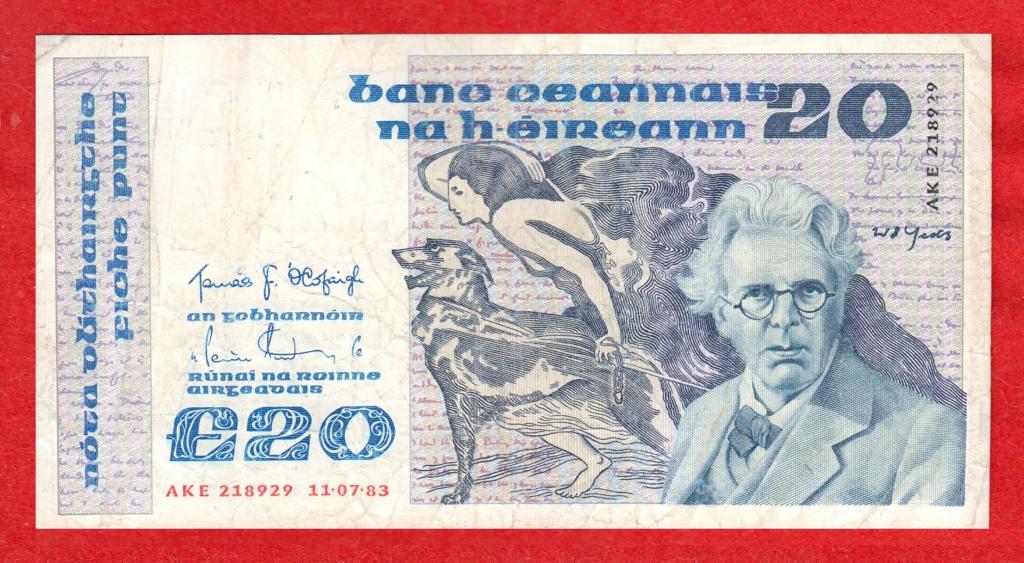 Ирландия, 20 фунтов, 1983, подписи O'Cofaigh & Doyle, AKE 218929, РЕДКИЕ, RRR!!!