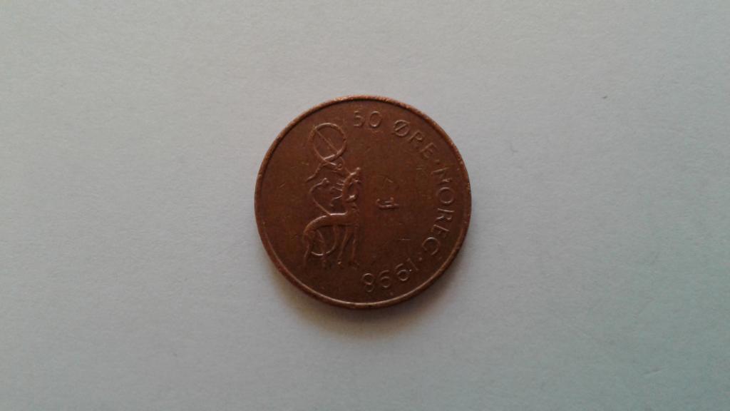 Норвегия. 50 эре 1998 г.