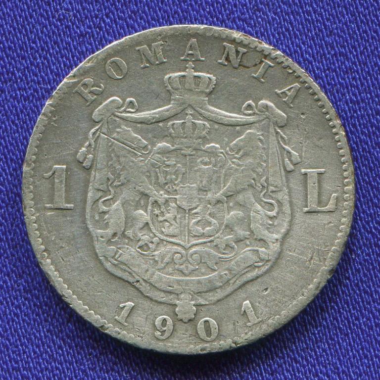 Румыния 1 лей 1901 VF R