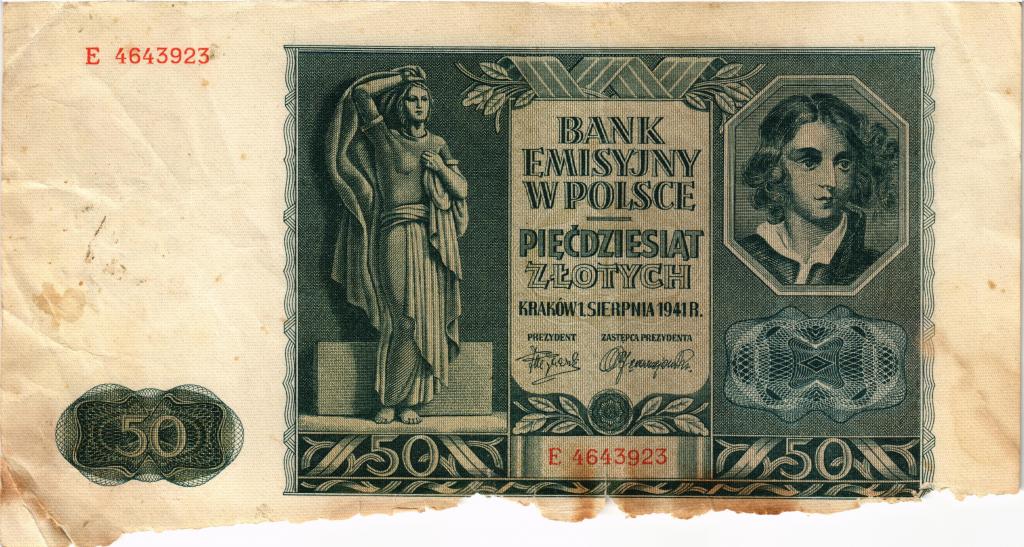 50 злотых 1941 года Польша 