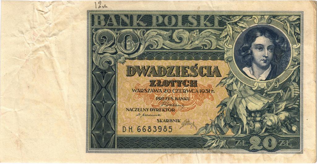 20 злотых 1931 года Польша 