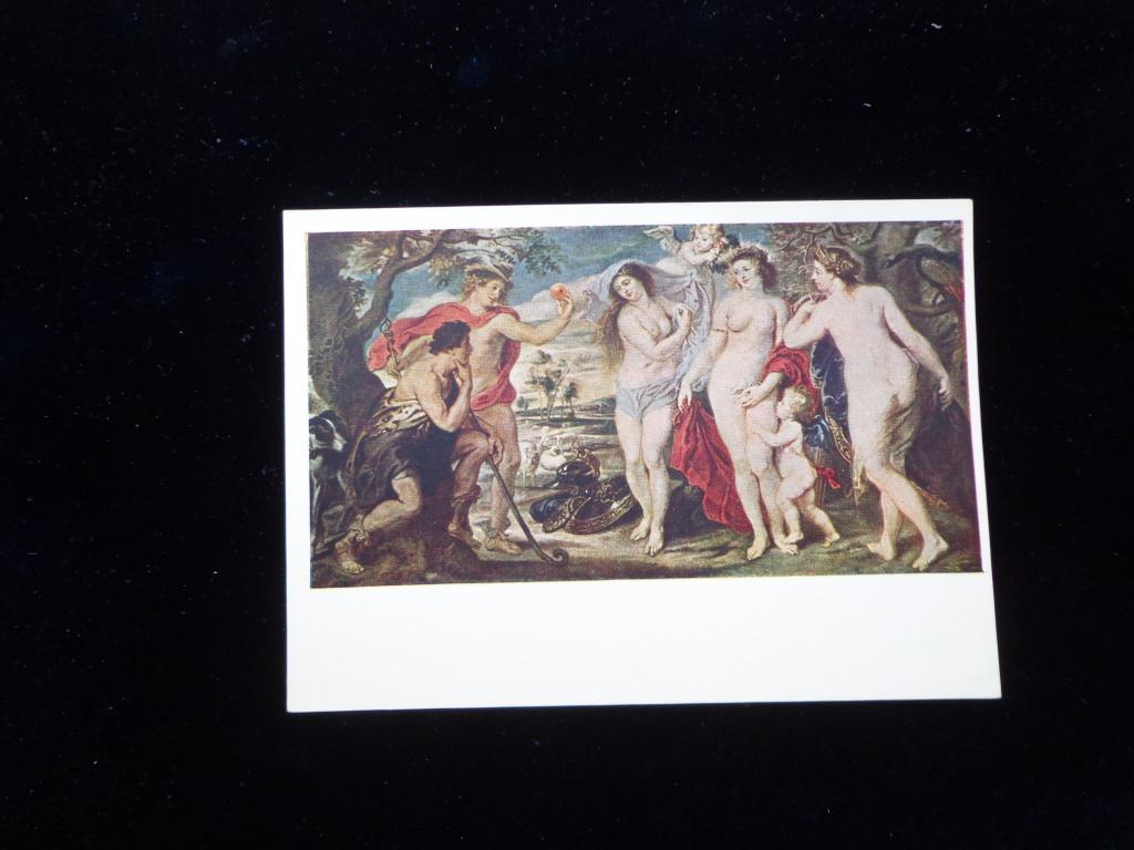 Открытка Живопись Гламур, Ню. Худ. Петер Пауль Рубенс "Суд Париса", чистая