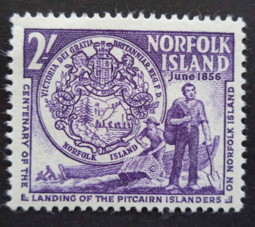 Норфолк 1956 г.  Прибытие колонистов  *   л.25