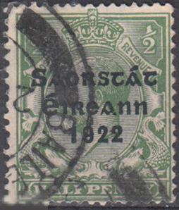 1923 Ирландия Стандарт Надпечатка№ 25 II гаш. 8 евро