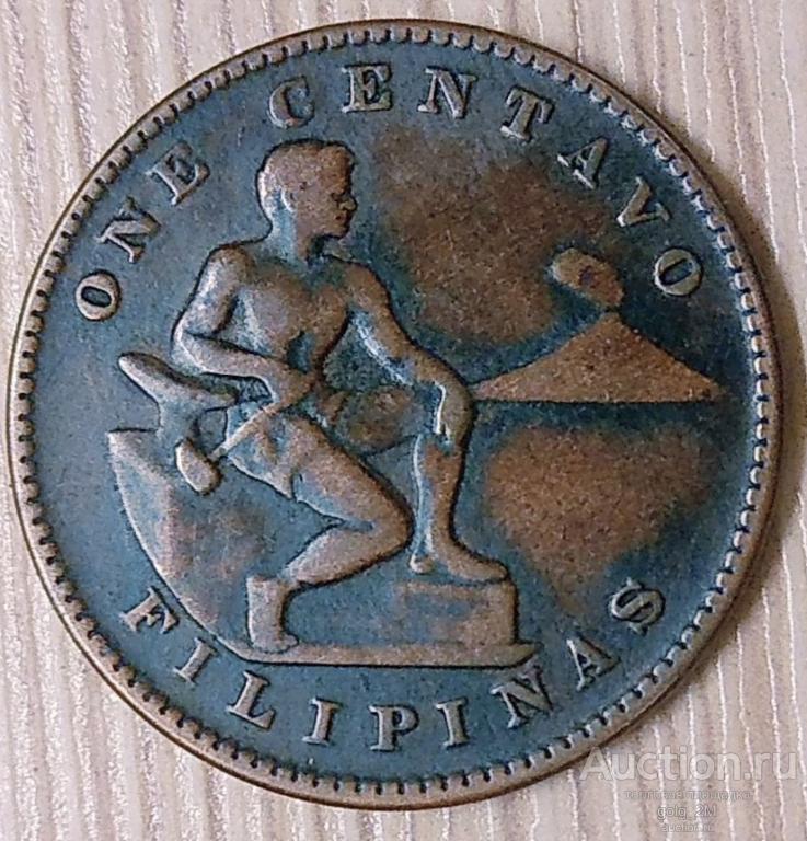Филиппины 1 сентаво 1913 г. Оригинал!! VF+