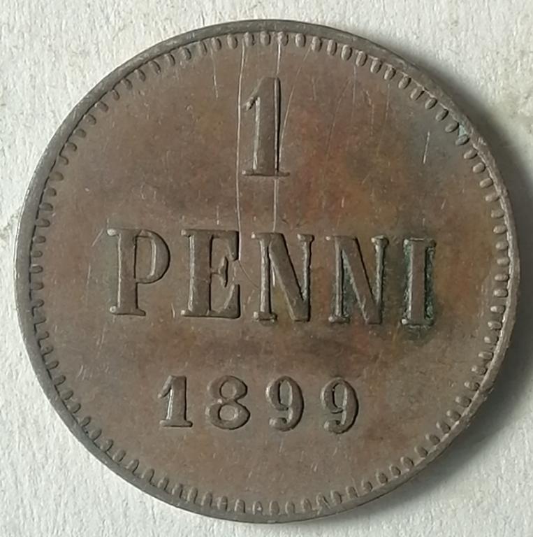 1 пенни 1899 год  (1) Русская Финляндия