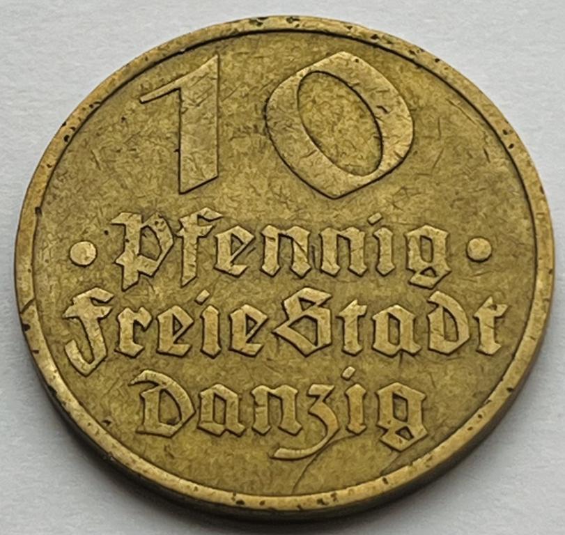 ДАНЦИГ 10 ПФЕННИГОВ 1932 ГОД - 2